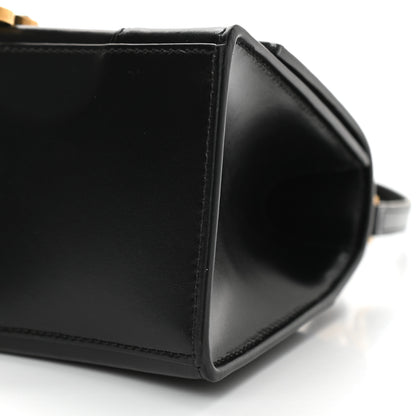 Balenciaga Shiny Box Calfskin Small Hourglass Top Handle Bag Black 10 of 12
