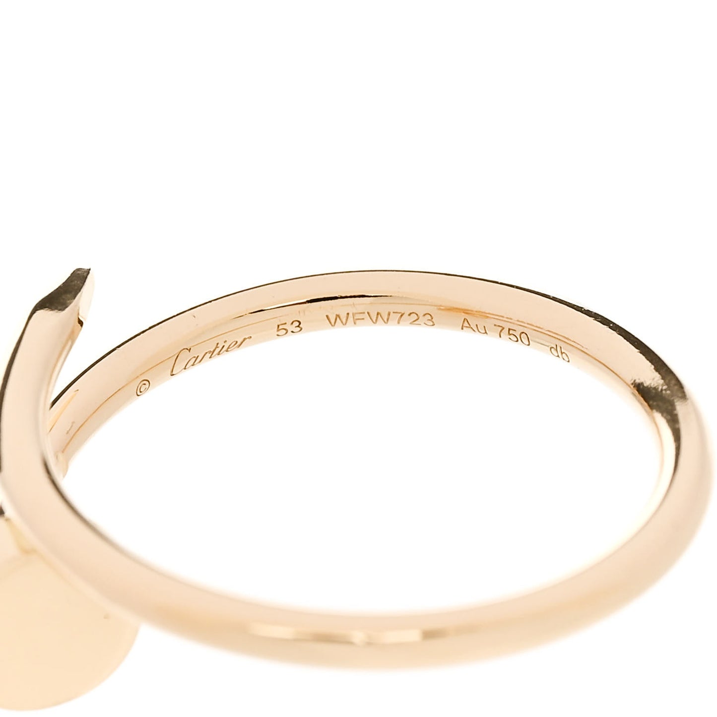 18K Yellow Gold Small Juste Un Clou Ring 53 6.25