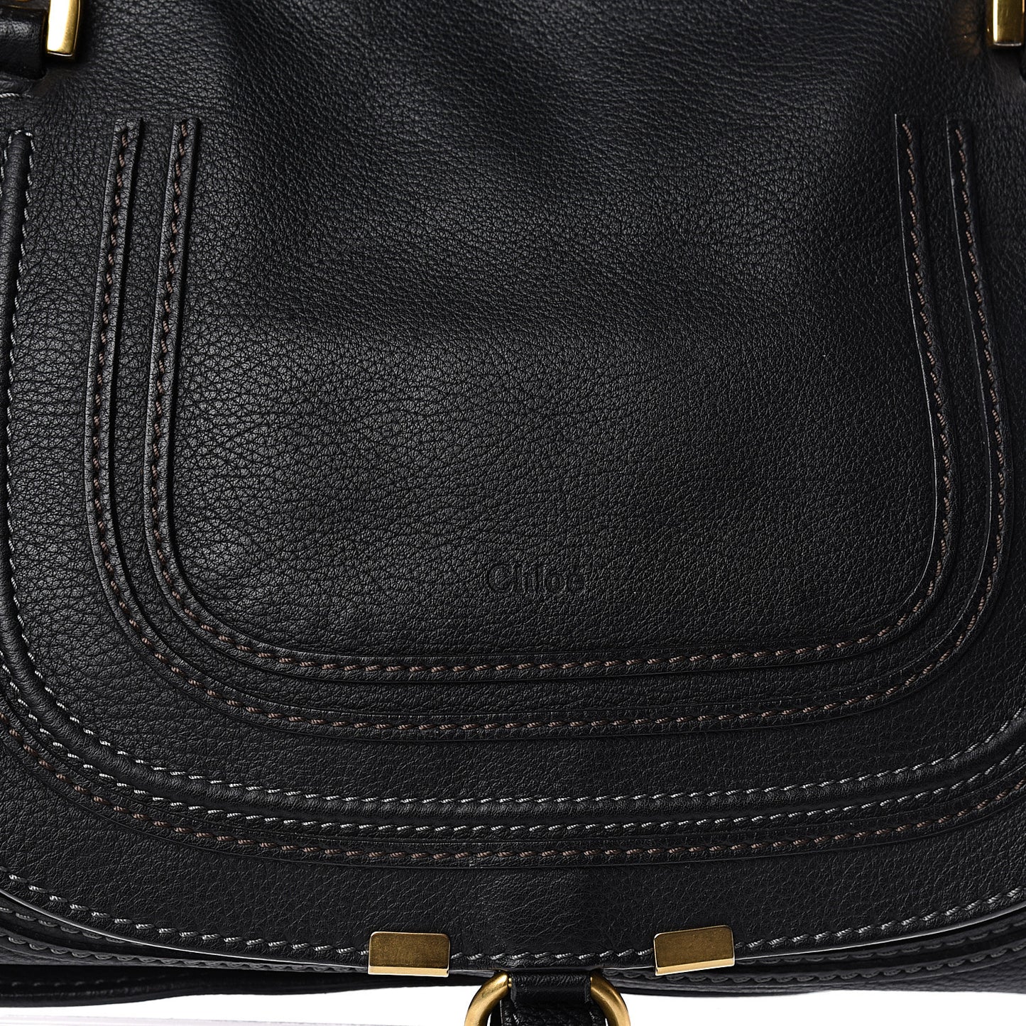 Calfskin Medium Marcie Satchel Black