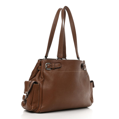 Prada Vitello Daino Shoulder Bag Bruciato 2 of 17