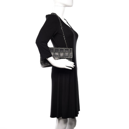 Chanel Lambskin Contrast Square Stitch Flap Black 2 of 12