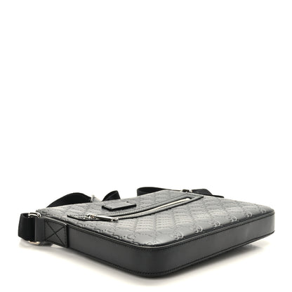 Gucci Guccissima Signature Small Messenger Bag Black 4 of 9