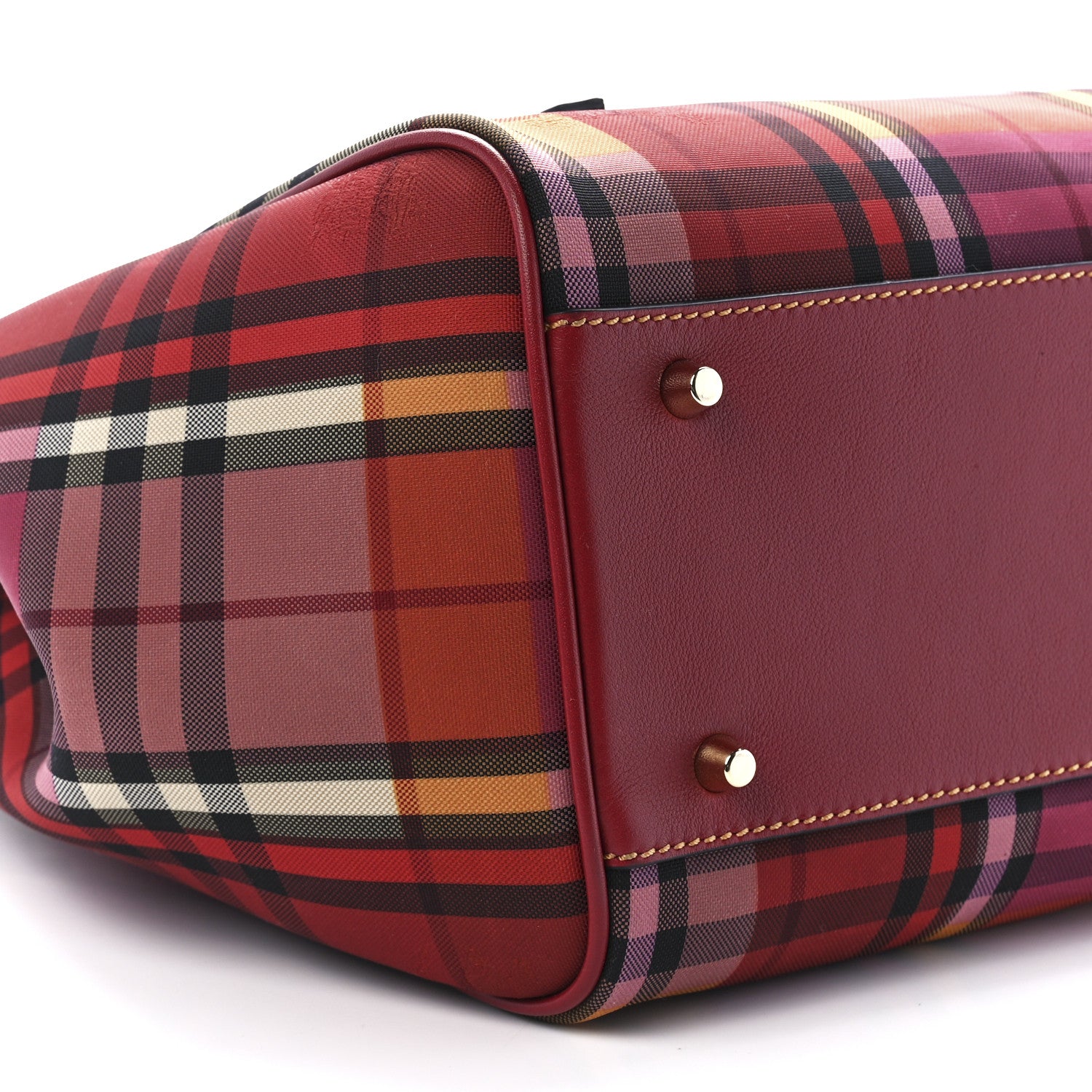 Burberry Horseferry Check Canterbury Tote Red Multicolor 11 of 12