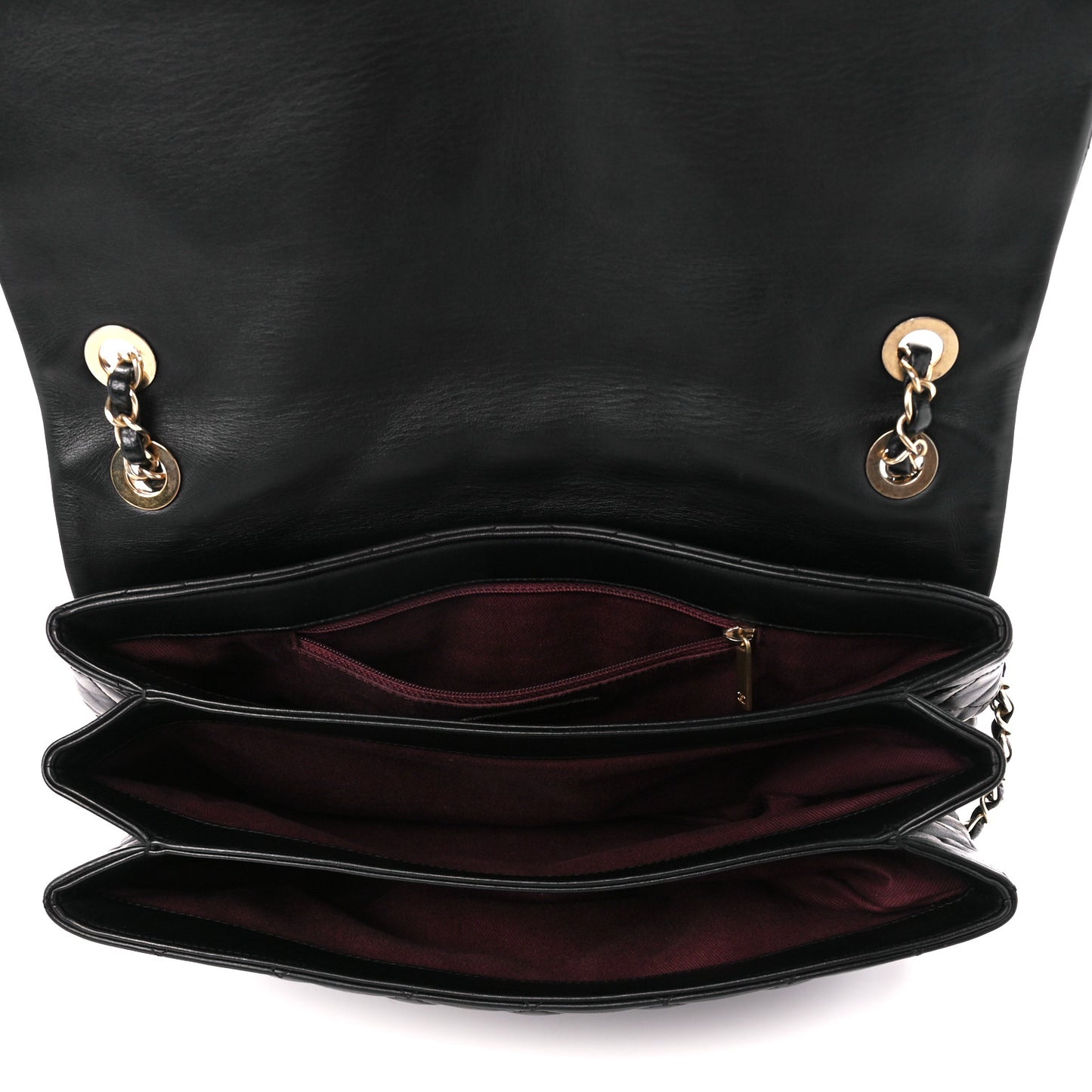 Calfskin Quilted Jumbo Soft Elegance Flap Black