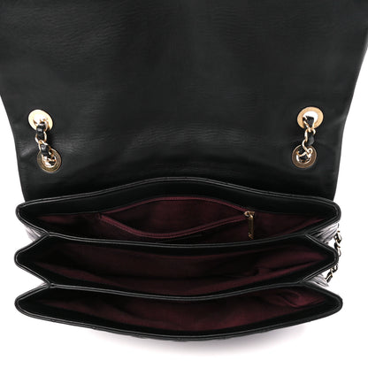 Chanel Calfskin Quilted Jumbo Soft Elegance Flap Black 5 of 11
