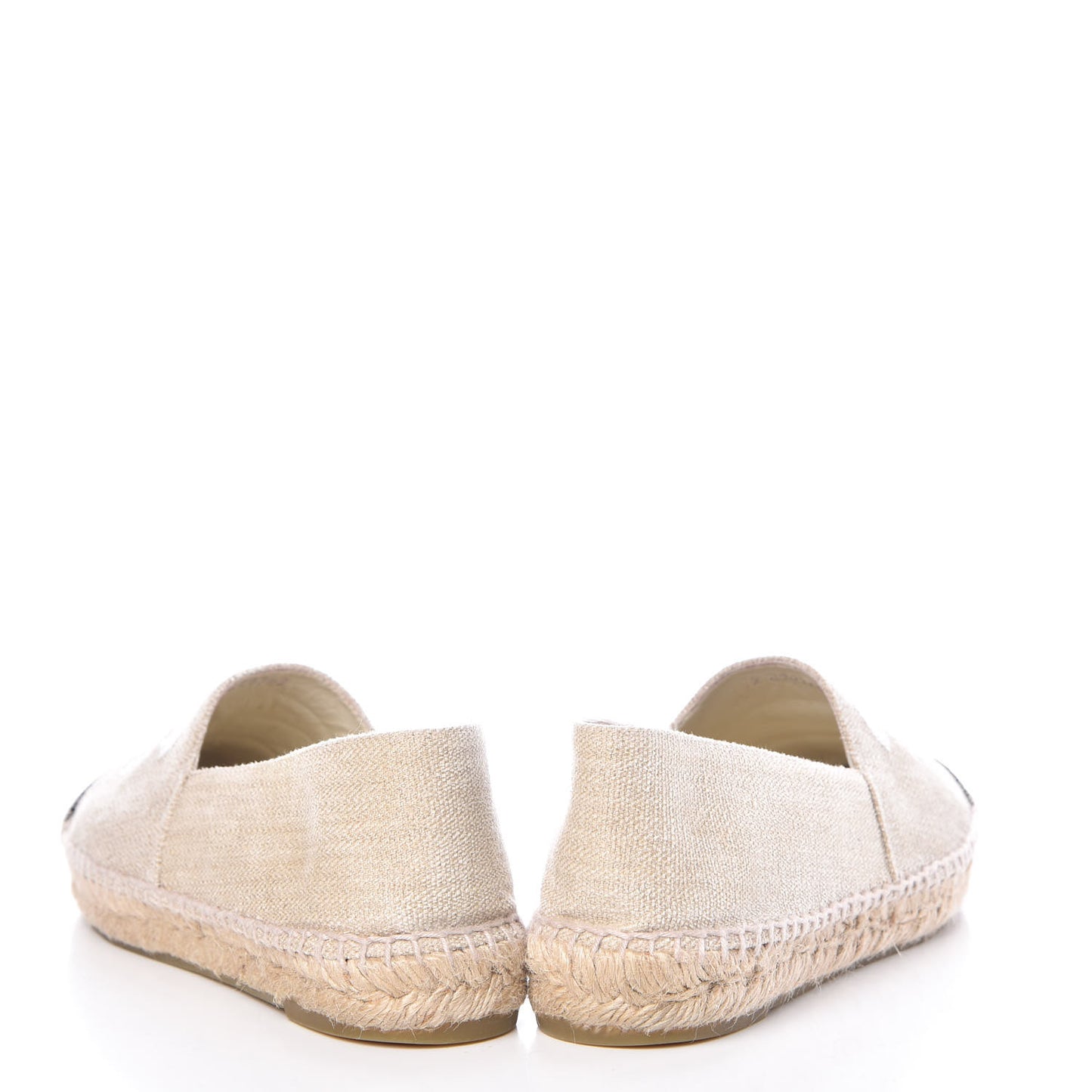Toile Sequin CC Espadrilles 39 Beige Black