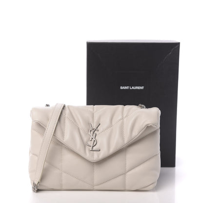 Saint Laurent Lambskin Quilted Toy Loulou Puffer Monogram Chain Satchel Crema Soft 10 of 10