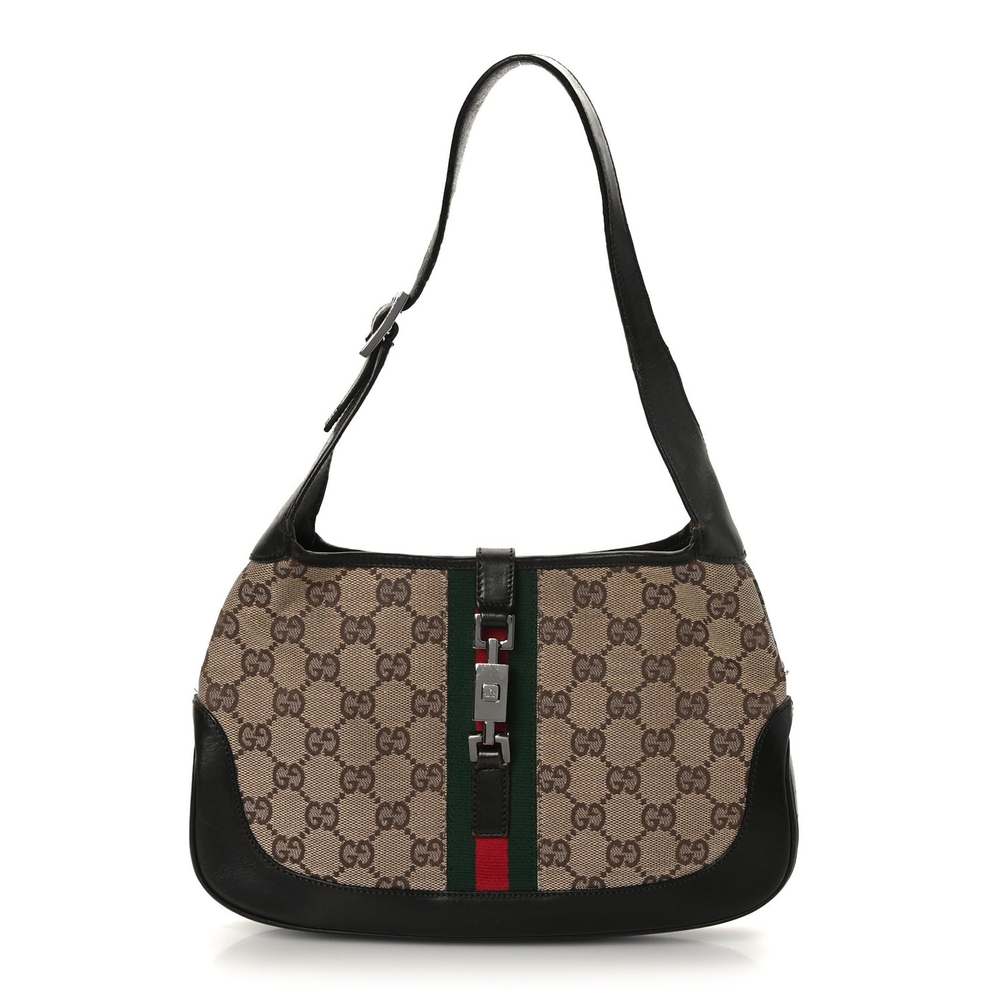 Monogram Web Small Jackie O Hobo Dark Brown