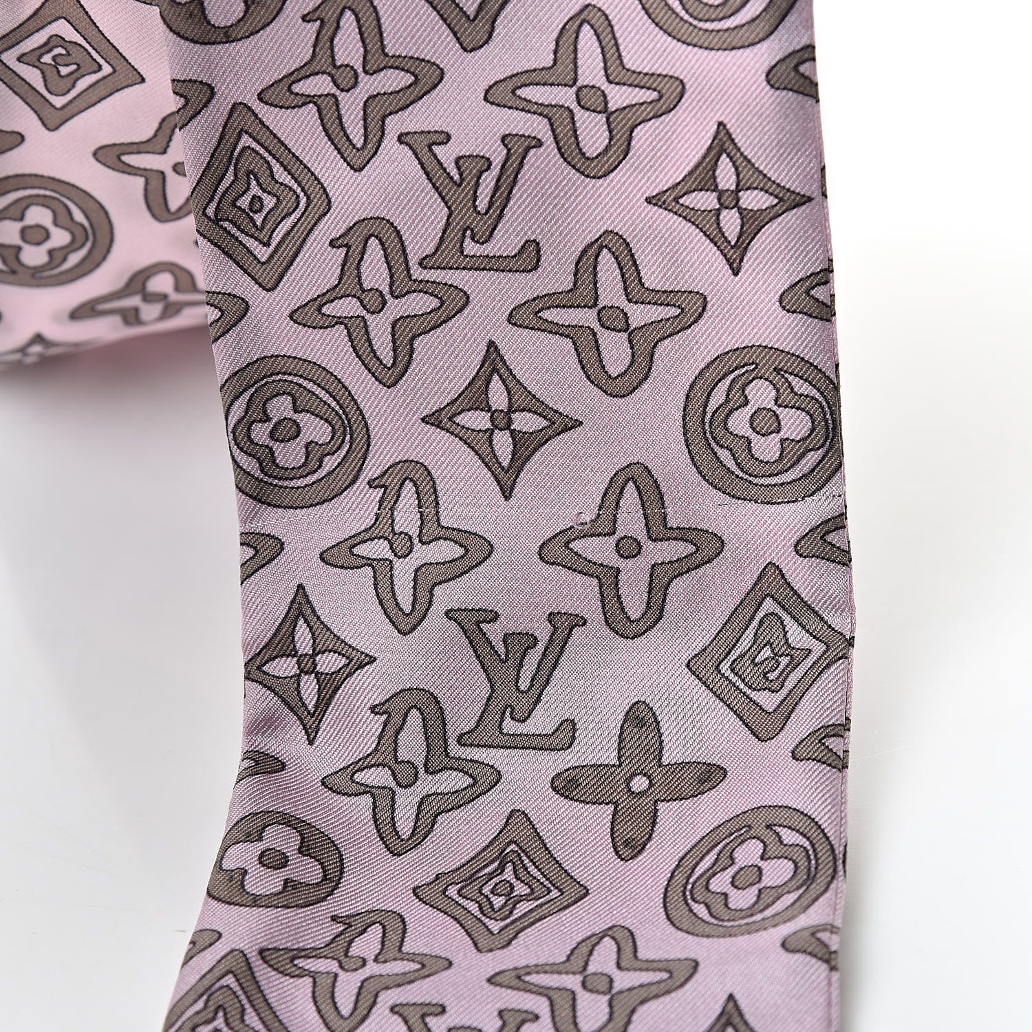 Louis Vuitton Silk Monogram Map Bandeau Rose Poudre 6 of 7
