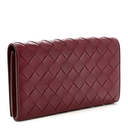 Bottega Veneta Nappa Intrecciato Flap Wallet Bordeaux 3 of 10