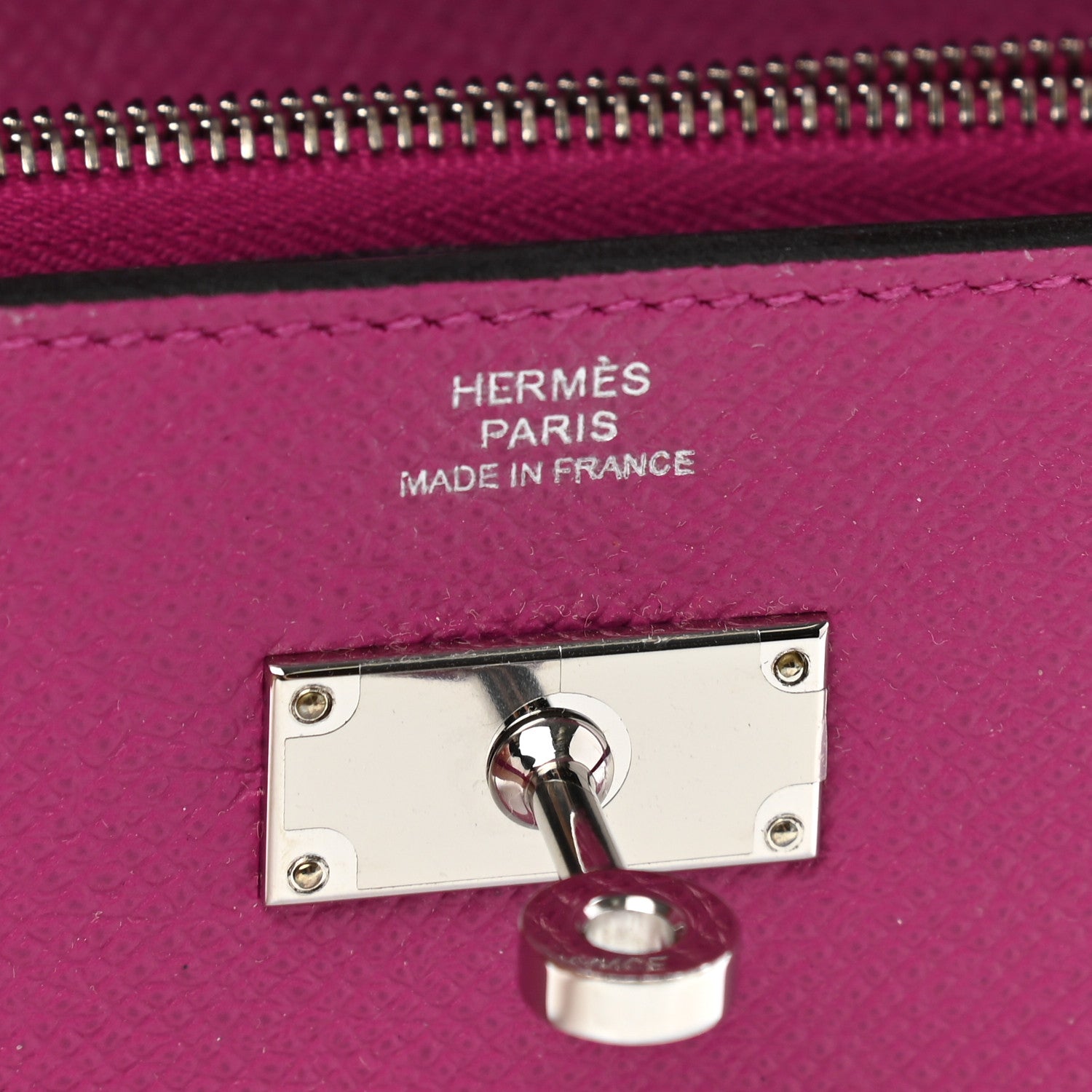 Hermes Epsom Kelly Longue Wallet Rose Pourpre 6 of 8