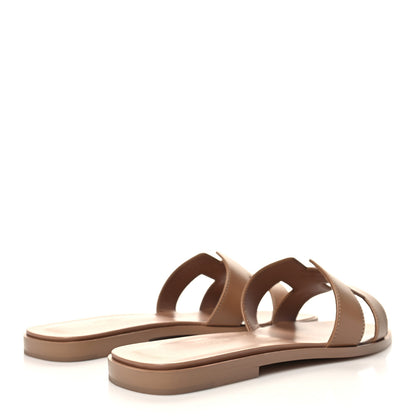 Hermes Box Calfskin Oran Sandals 40 Bois De Santal 4 of 8