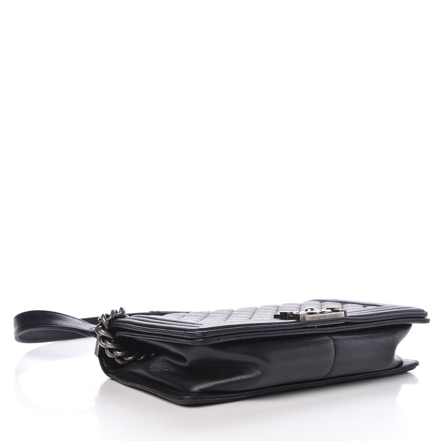 Calfskin Quilted Medium Boy Flap Black