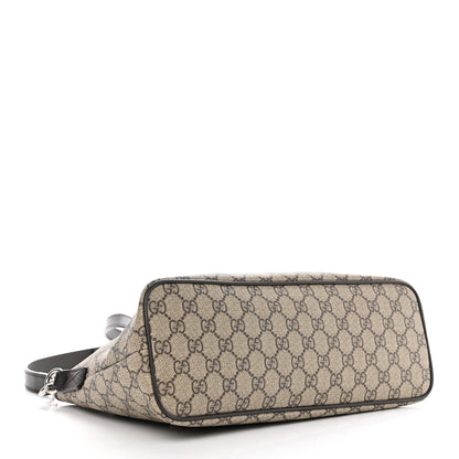 Gucci GG Supreme Monogram Small Zippered Tote Dark Brown 4 of 8