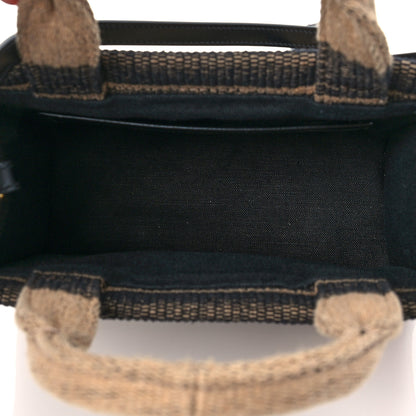 Celine Canvas Calfskin Small Cabas Thais Natural Black 5 of 7