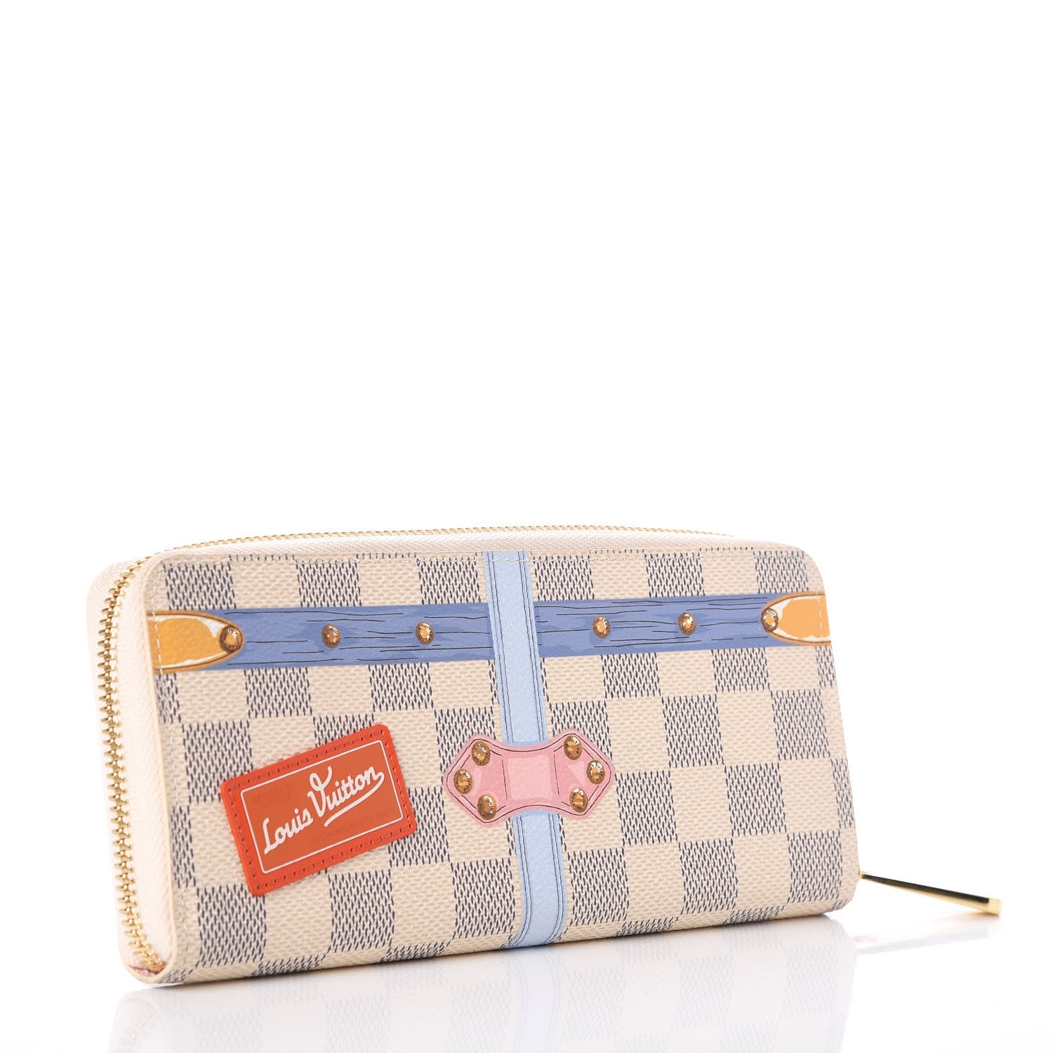 Louis Vuitton Damier Azur Summer Trunks Clemence Wallet 3 of 9