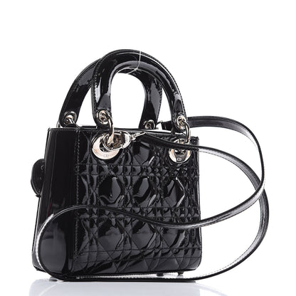 Christian Dior Patent Cannage Mini Lady Dior Black 3 of 9