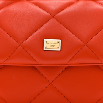 Dolce & Gabbana Calfskin Quilted Small Miss Sicily Satchel Red 7 of 9