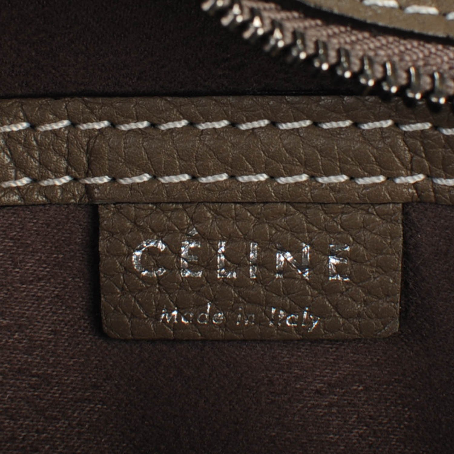 Celine Drummed Calfskin Nano Luggage Souris 7 of 7
