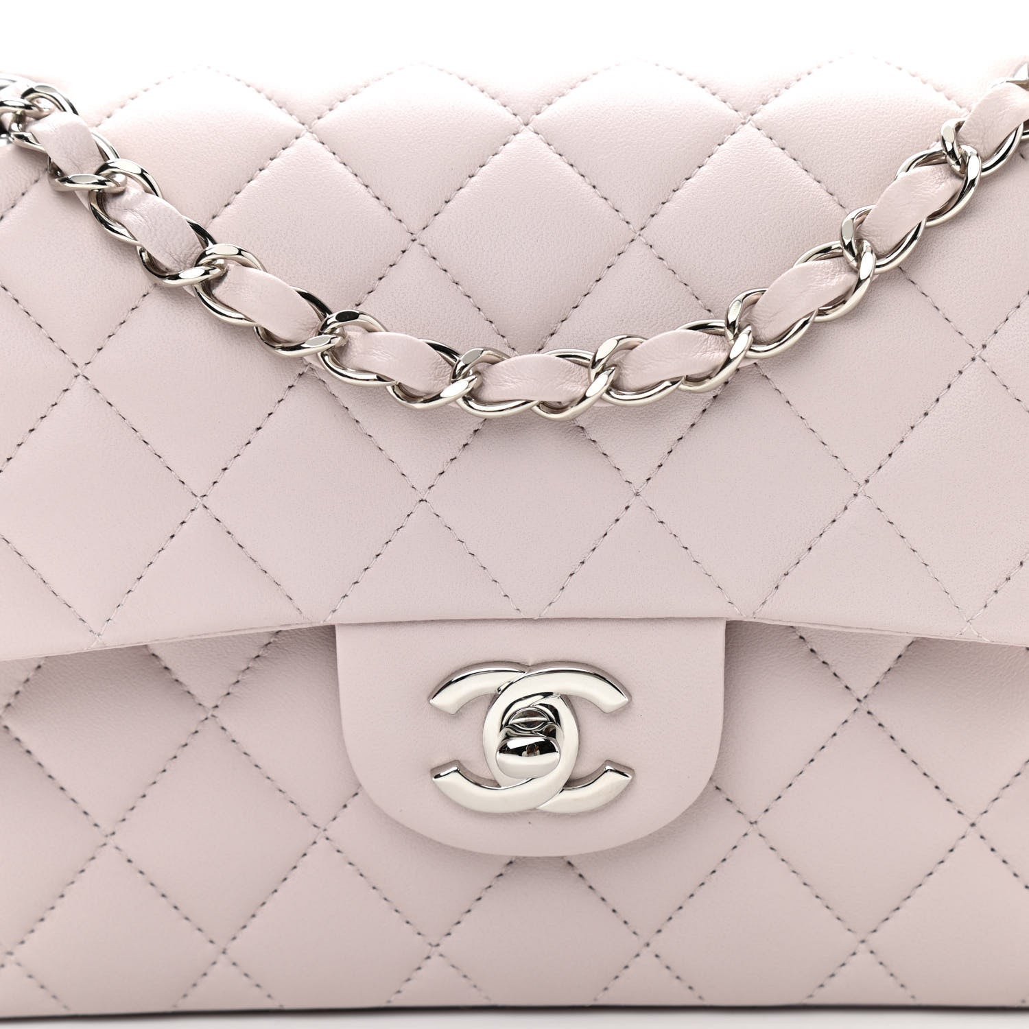 Chanel Lambskin Quilted Small Double Flap Light Purple 8 of 10