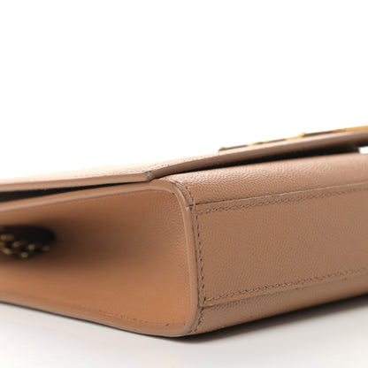 Saint Laurent Grain De Poudre Medium Monogram Kate Satchel Dark Beige 8 of 13