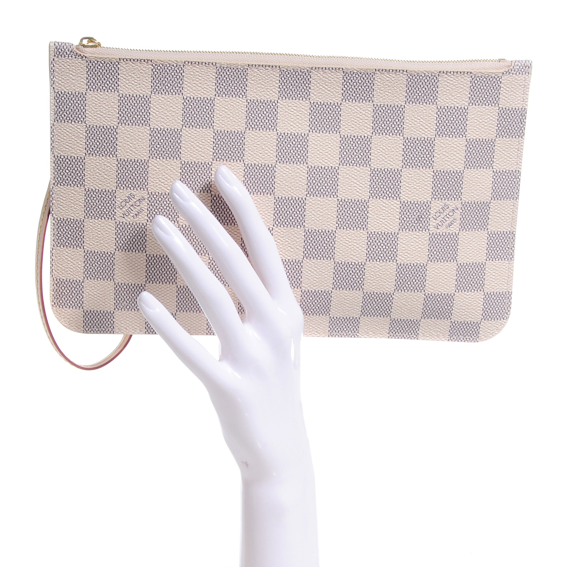 Louis Vuitton Damier Azur Neverfull MM GM Pochette 2 of 9