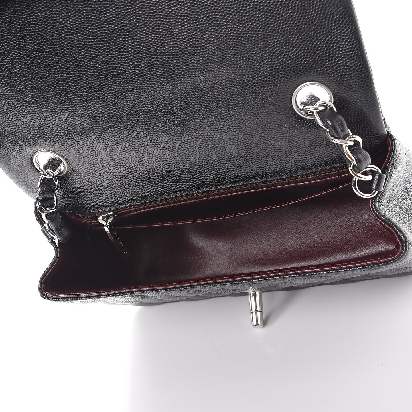 Caviar Quilted Mini Rectangular Flap Black