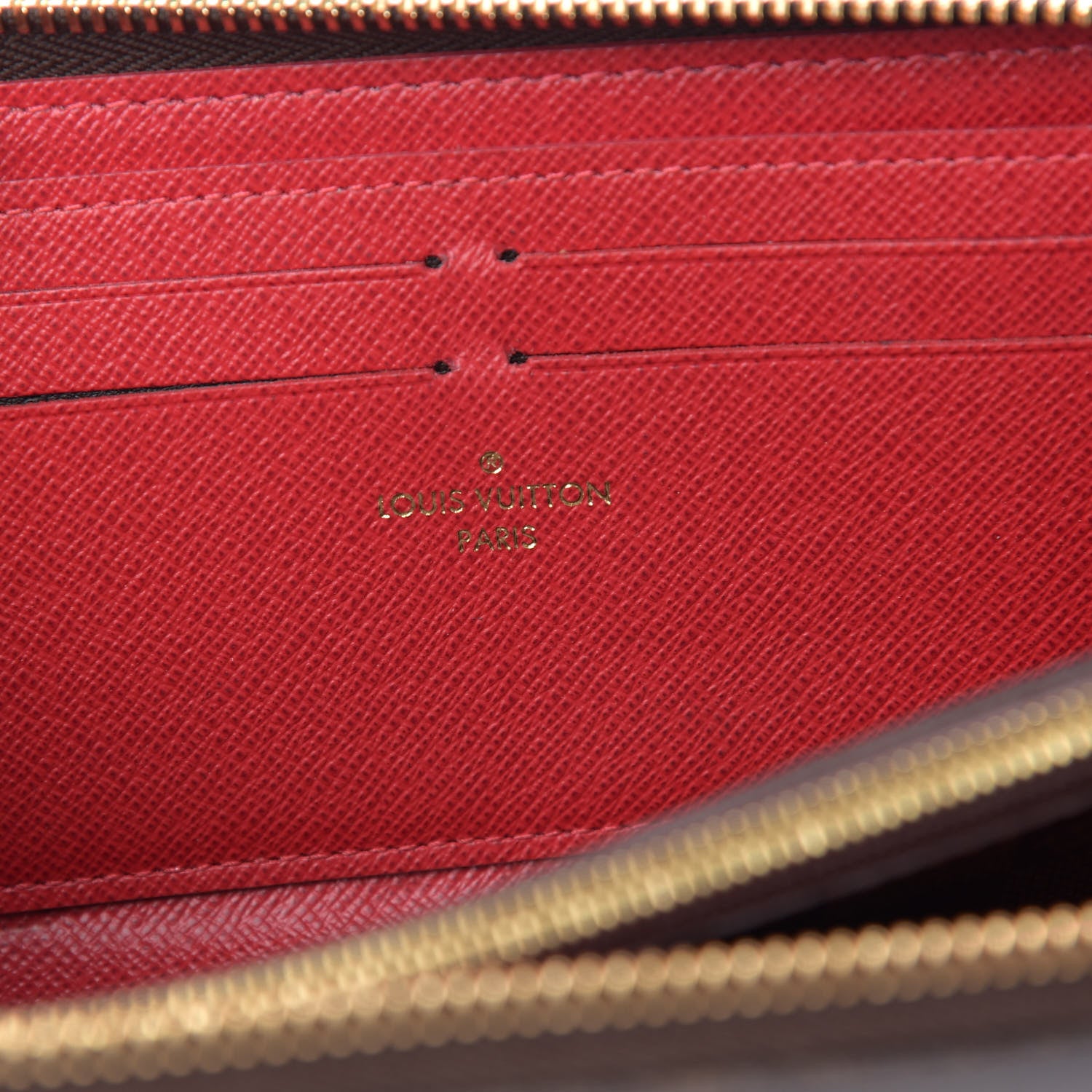 Louis Vuitton Damier Ebene Clemence Wallet Cherry 6 of 8