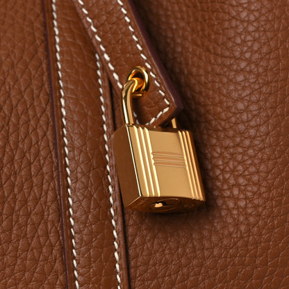 Hermes Taurillon Clemence Picotin Lock 22 MM Gold 11 of 11