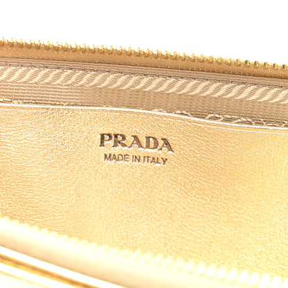 Prada Satin Crystal Mini Triangle Crossbody Pouch Platino 7 of 10
