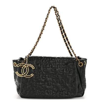Chanel Patent Puzzle Accordion Flap Bag Black 1 of 12