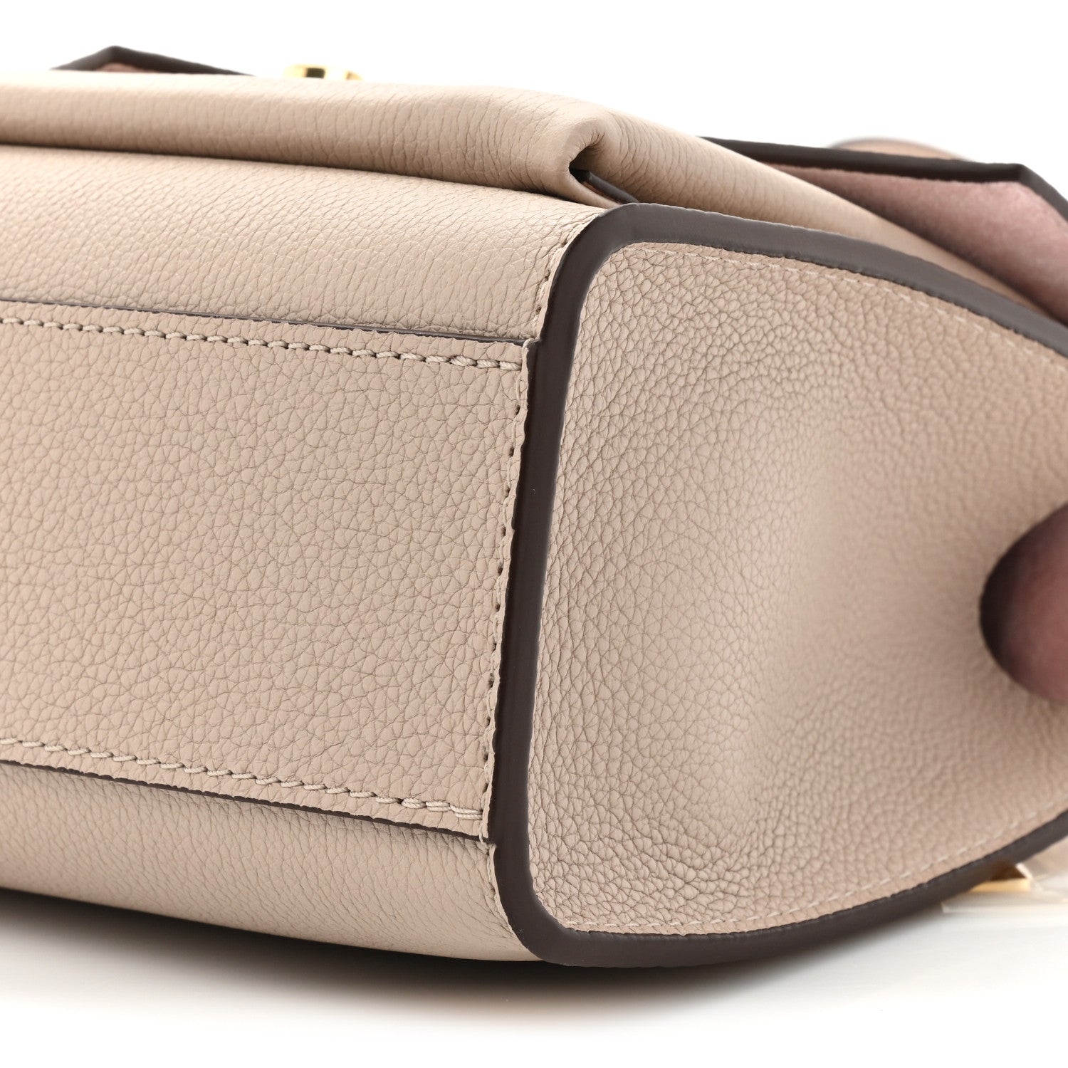 Louis Vuitton Soft Calfskin Mylockme Chain Bag BB Greige 8 of 10