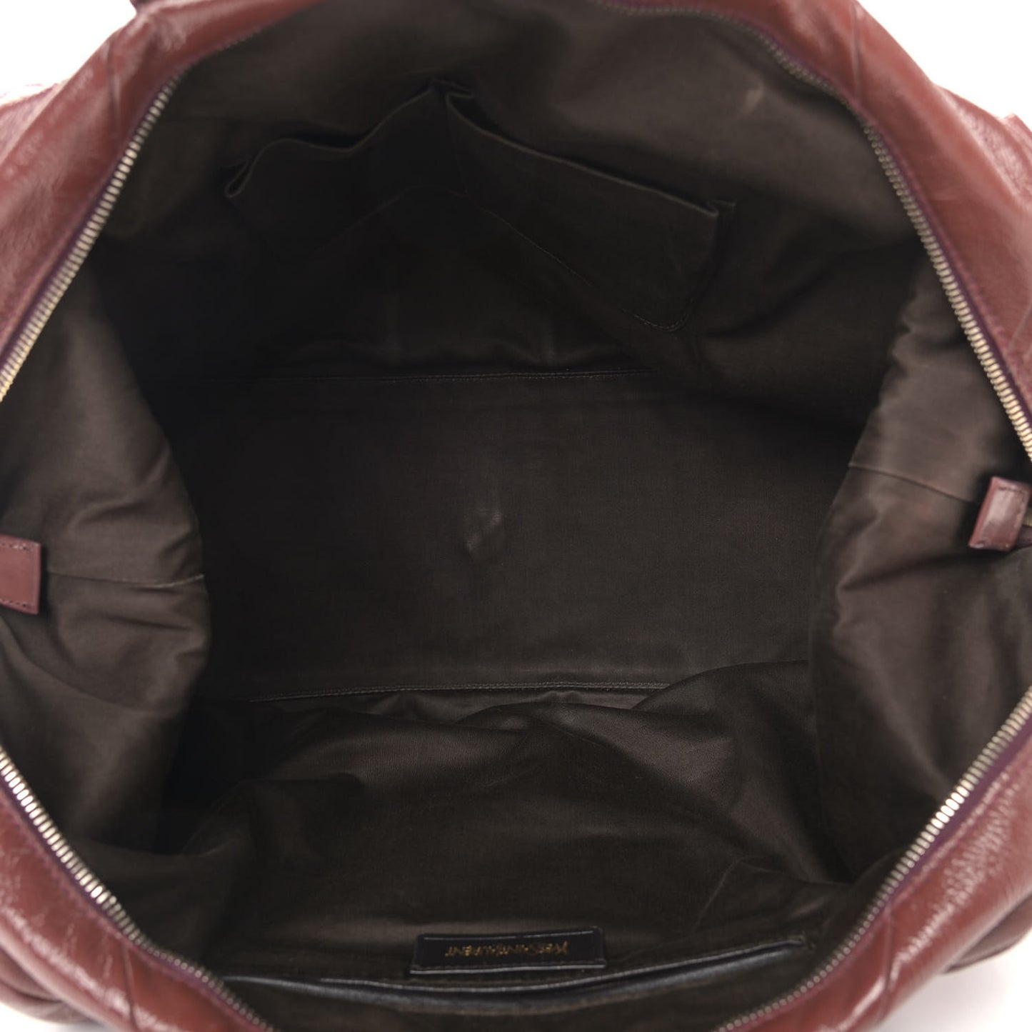 Textured Patent Medium Easy Sac Dark Red