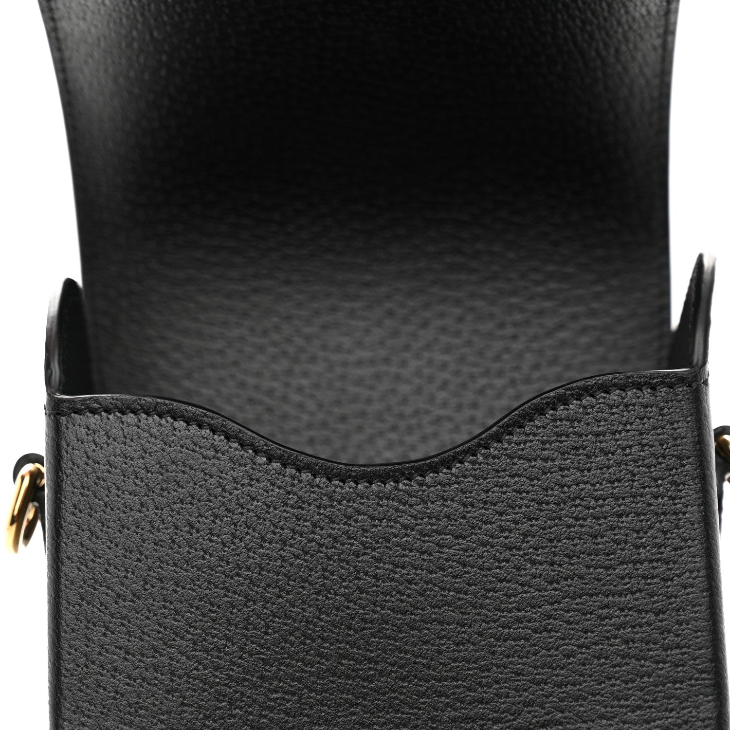 Gucci Dollar Calfskin Vertical Horsebit 1955 Crossbody Bag Black 12 of 12
