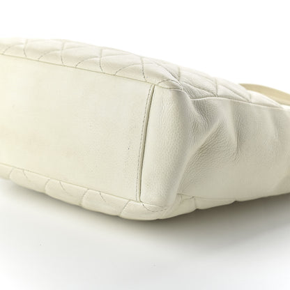 Chanel Caviar Quilted Petit Shopping Tote PST White 7 of 11