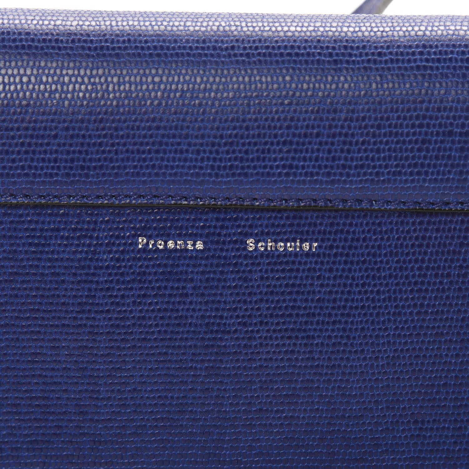 Proenza Schouler Calfskin Lizard Embossed PS11 Wallet With Strap Sapphire 10 of 11