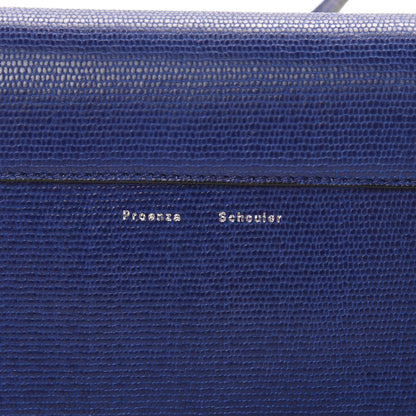 Proenza Schouler Calfskin Lizard Embossed PS11 Wallet With Strap Sapphire 10 of 11