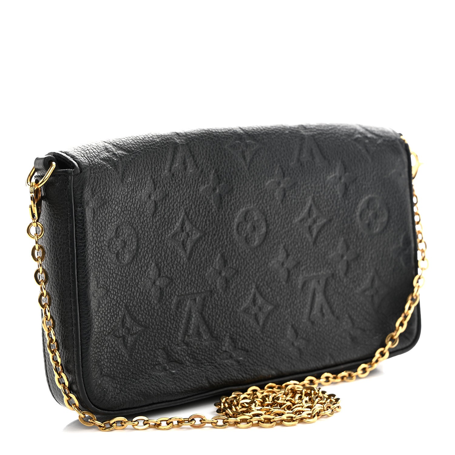 Louis Vuitton Empreinte Pochette Felicie Chain Wallet Black 3 of 10