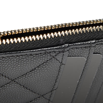 Chanel Caviar Quilted Classic Flat Wallet Pouch Black 6 of 13
