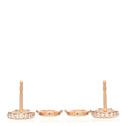 Hermes 18K Rose Gold Diamond New Farandole Earrings 3 of 4