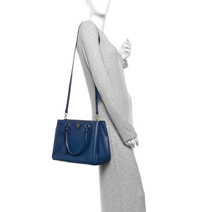 Prada Saffiano Medium Galleria Double Zip Tote Cobalto 2 of 13