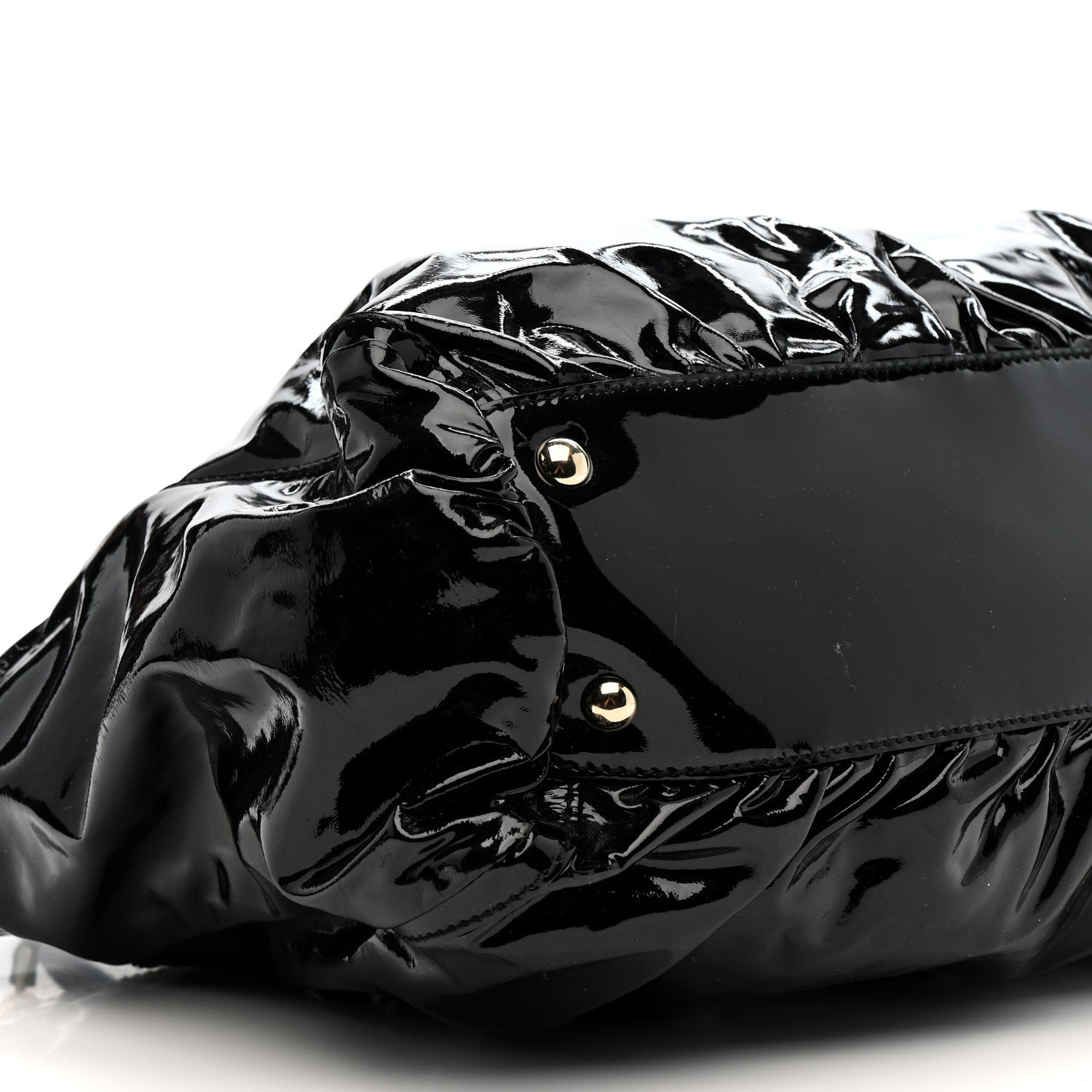 Gucci Patent D Gold Tote Black 9 of 12