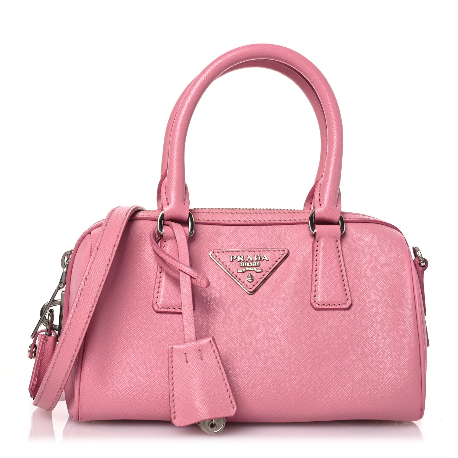 Prada Saffiano Lux Top Handle Crossbody Bag Rosa 1 of 21