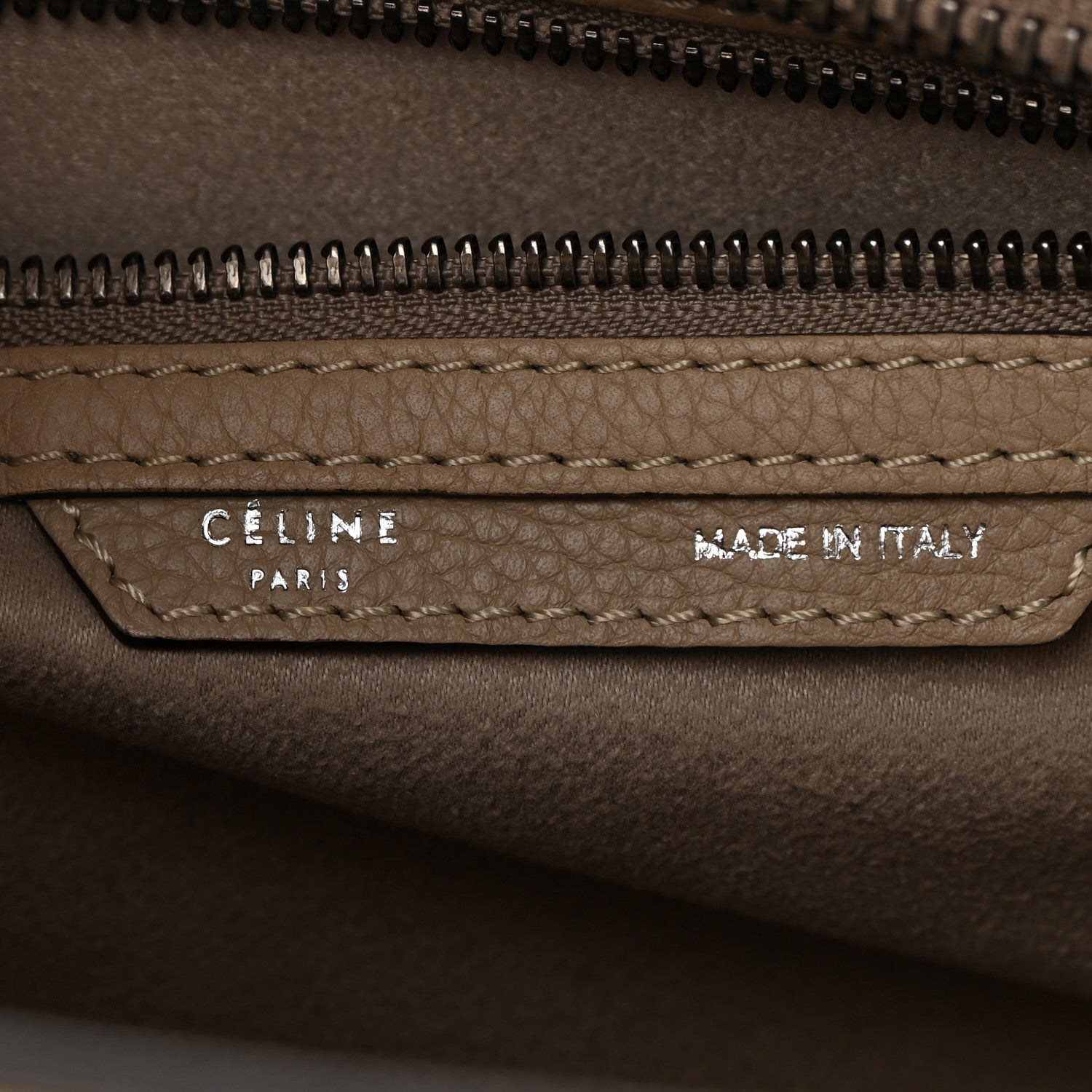 Celine Drummed Calfskin Micro Luggage Dune 6 of 10