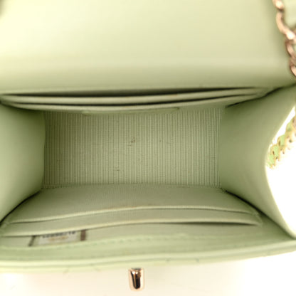 Chanel Lambskin Quilted Mini Trendy CC Chain Wallet Sea Green 5 of 11