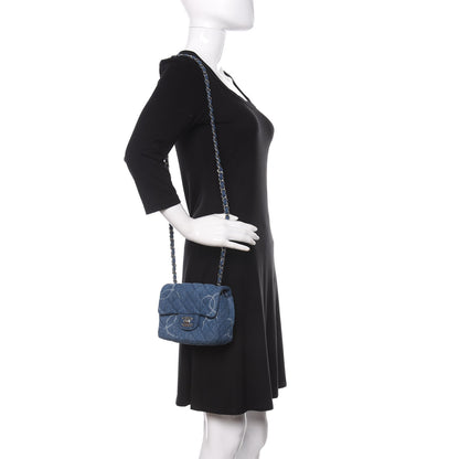 Chanel Denim CC Quilted Mini Square Flap Blue 2 of 10