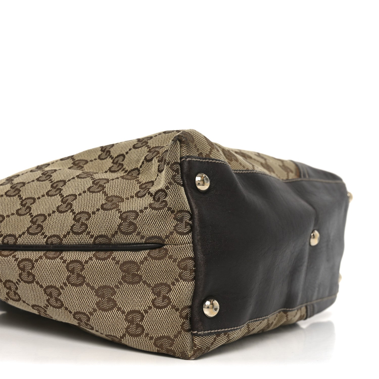 Gucci Monogram Medium New Britt Tote Brown 16 of 19