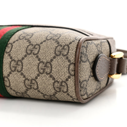 Gucci GG Supreme Monogram Web Mini Ophidia Shoulder Bag Brown 10 of 11