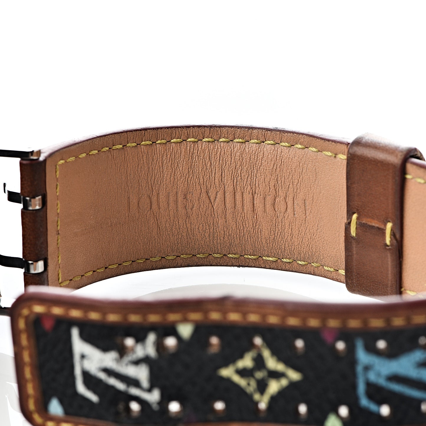 Stainless Steel Monogram Multicolor Pink Mother of Pearl 28mm Tambour Murakami Quartz Watch