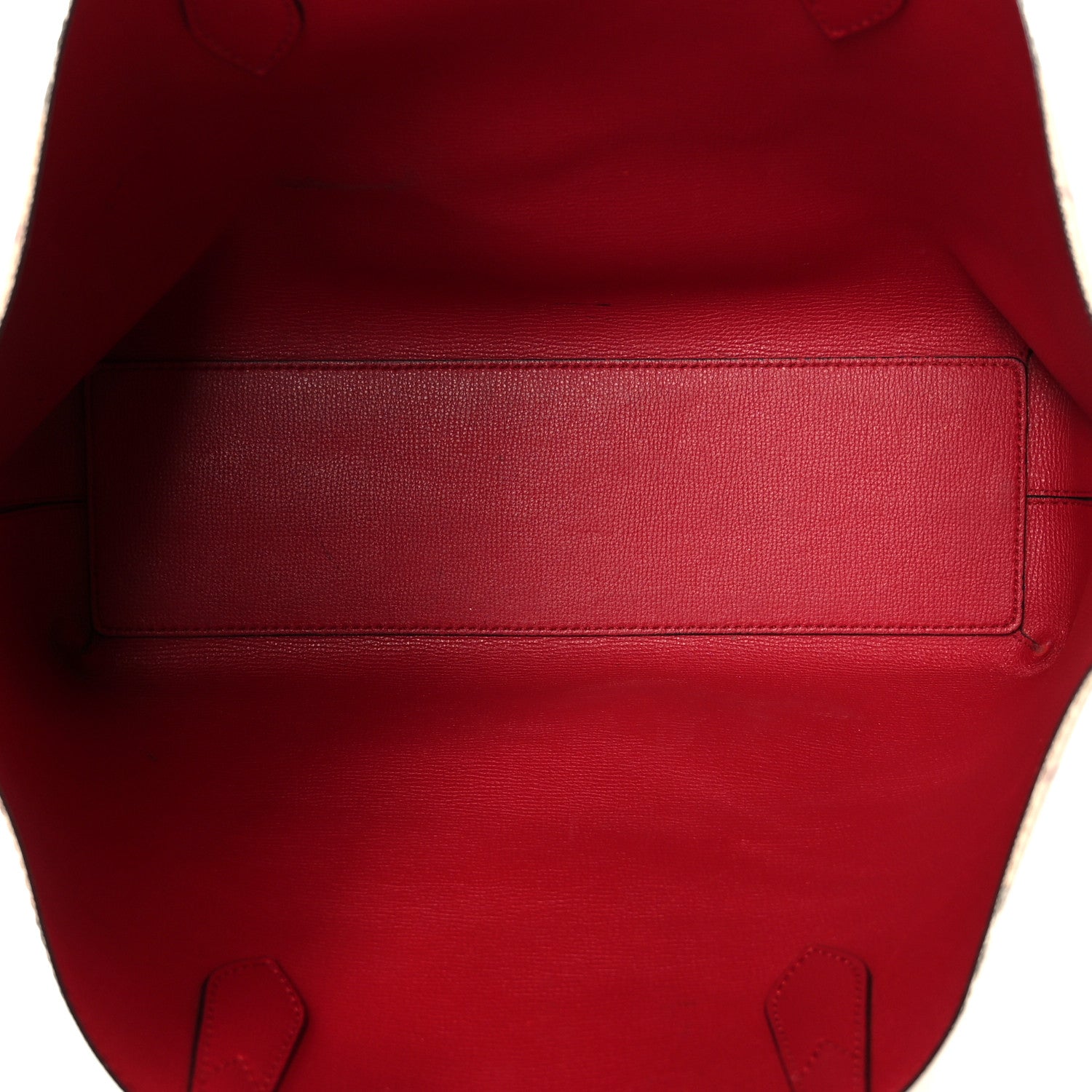 Burberry Grainy Calfskin Haymarket Check Medium Reversible Tote Red 8 of 23